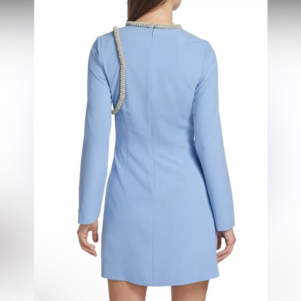 NWT SIMKHAI Katharine Embroidery Cut-out Mini Dress French Blue Size 4 - Picture 5 of 16